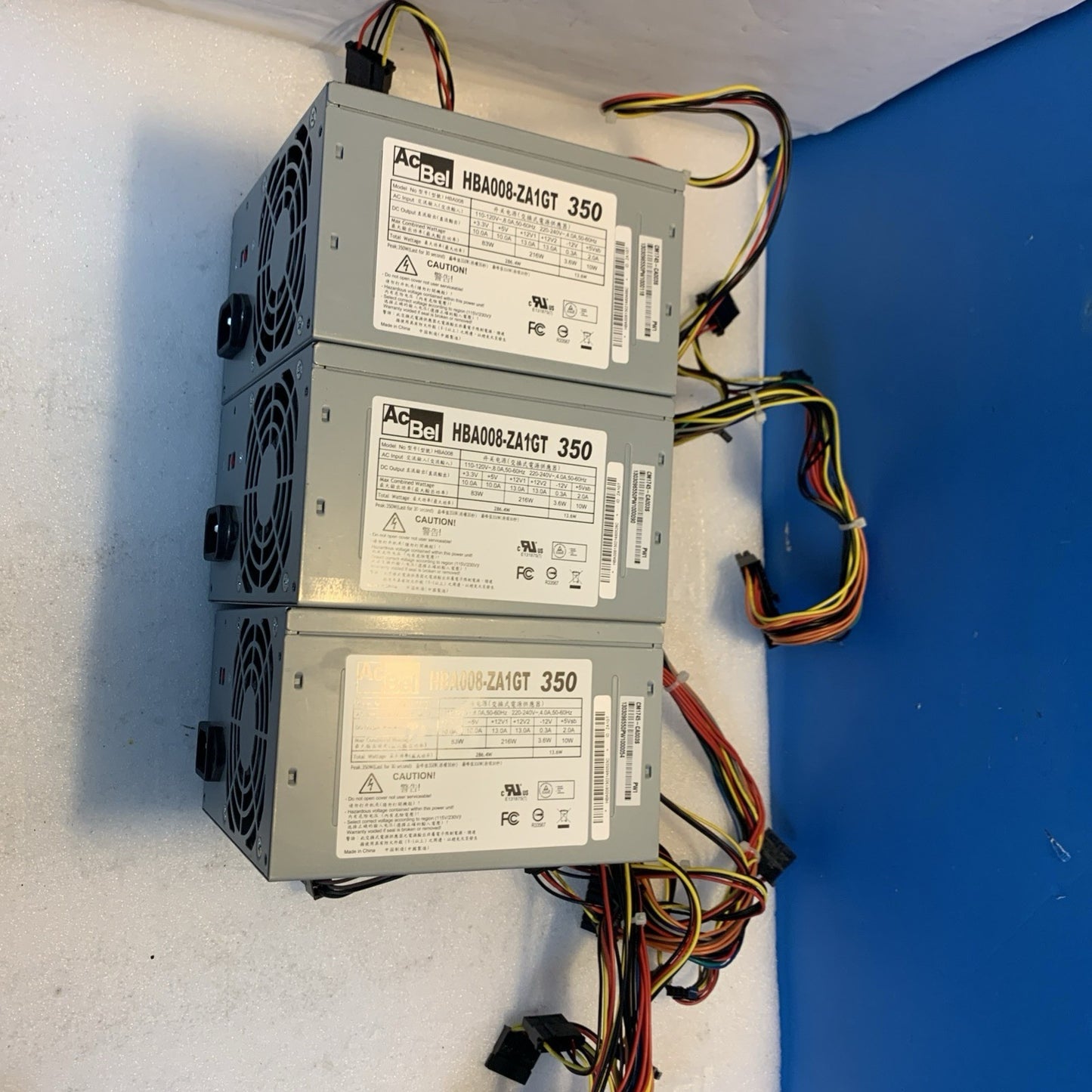 Lot of 3  AcBel HBA008-ZA1GT 350W ATX PSU 24-Pin SATA Dual 12V 13A