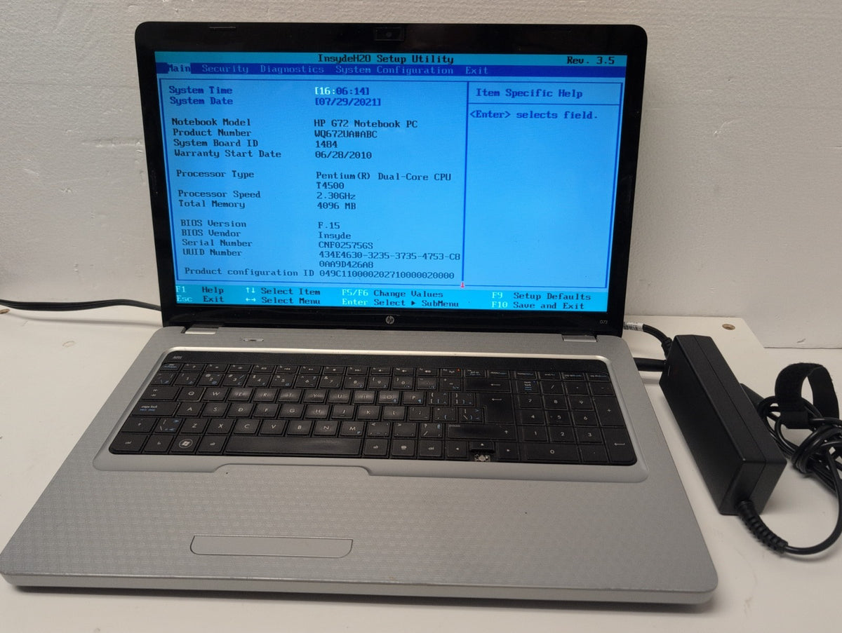 🔥 HP G72 17" Notebook  Pentium T4500 2.30GHz/4GB RAM/500GB HDD (NO OS,  READ) -