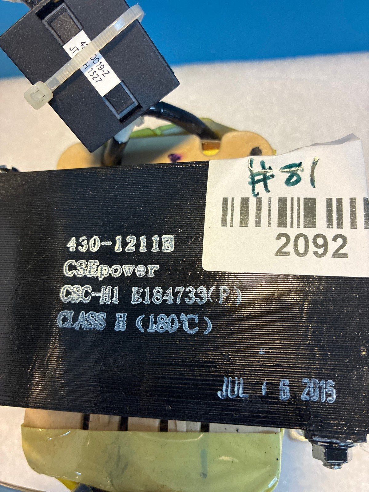 🔥 CSEpower 430-1211B Power Transformer CSC-H1 Class H Insulation 180°C UL/CSA