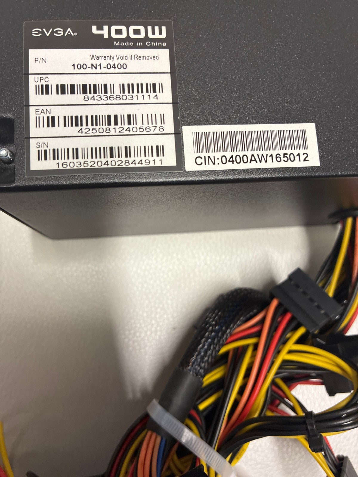 🔥 EVGA 400W ATX Power Supply 100-N1-0400 Non-Modular Black PSU