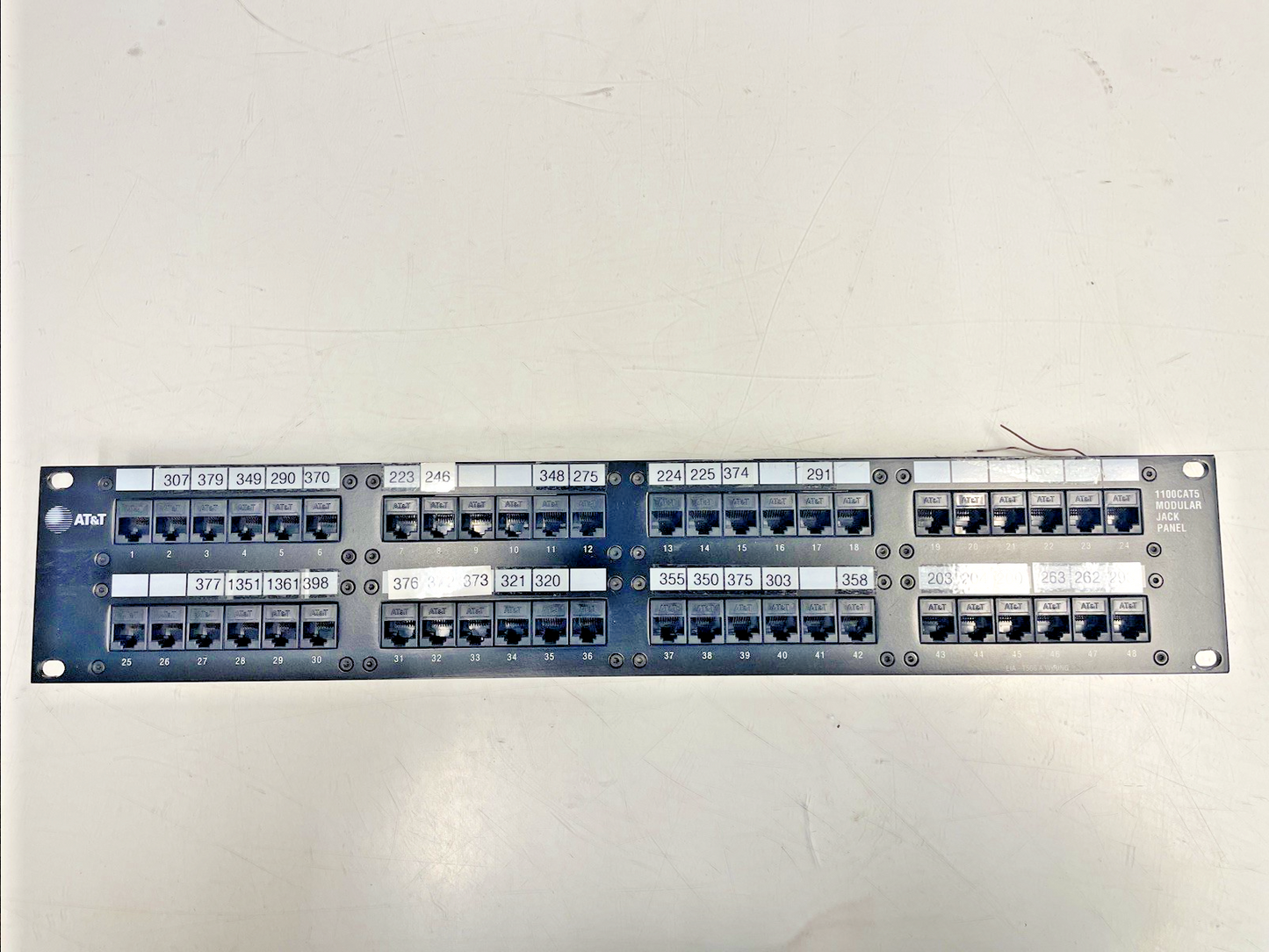 🔥AT&T PATCH PANEL 48 PORT 1100CAT5 MODULAR JACK PANEL, EIA - T568 A  +