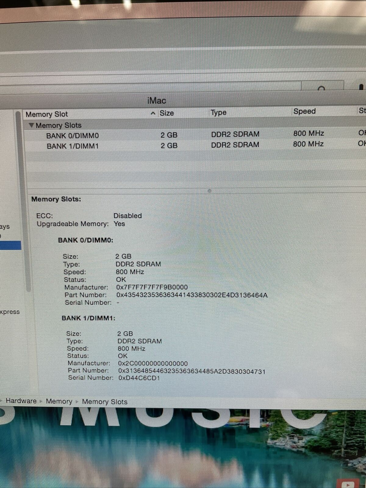 Nice ~ Apple iMAC A1224 Mid-2008 20" Intel Core 2 Duo 2.4G 4GB 250G OSX 10.10.5