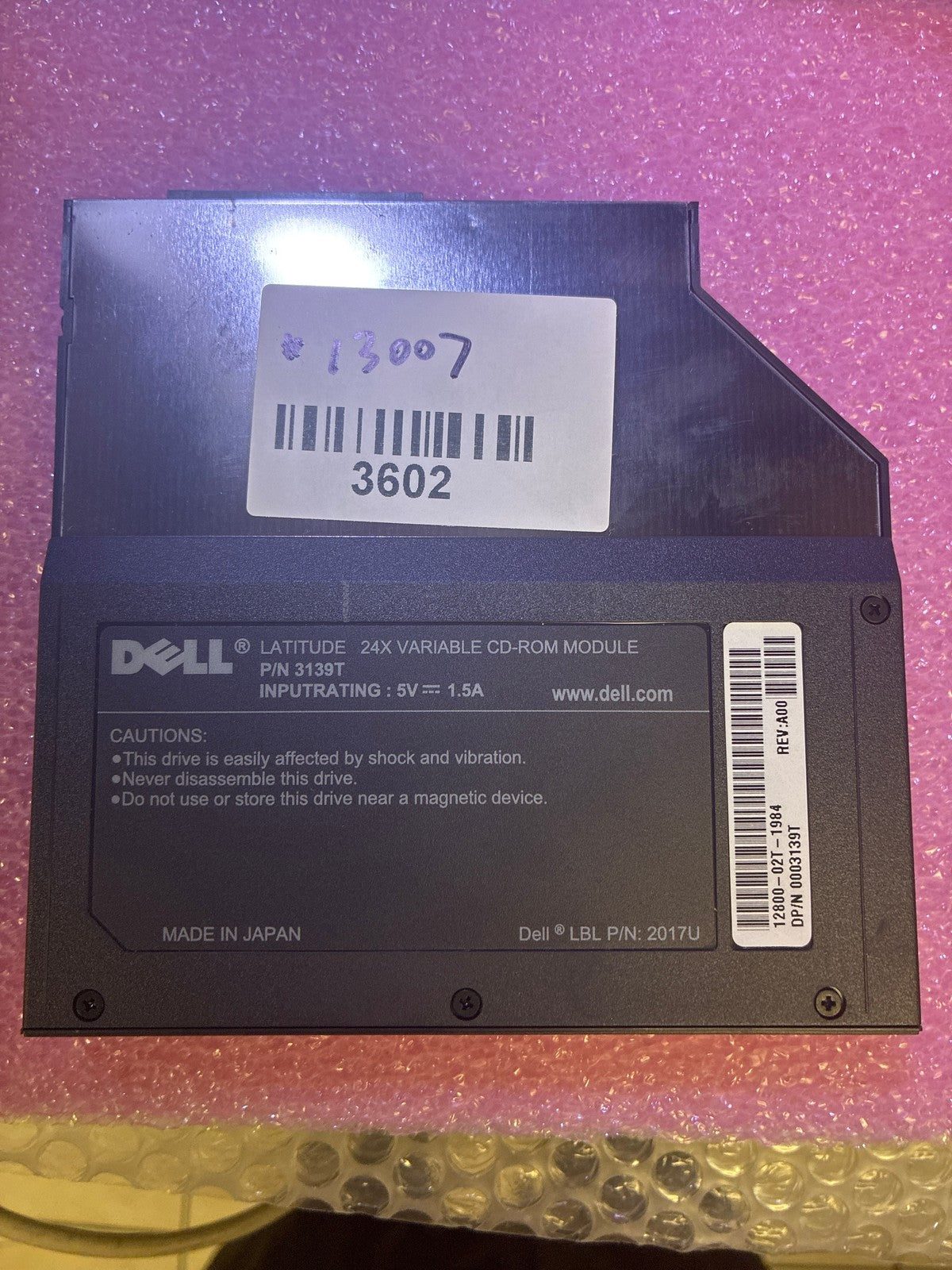 🔥 Dell Latitude 24X Variable CD-ROM Module 3139T Modular Bay Drive