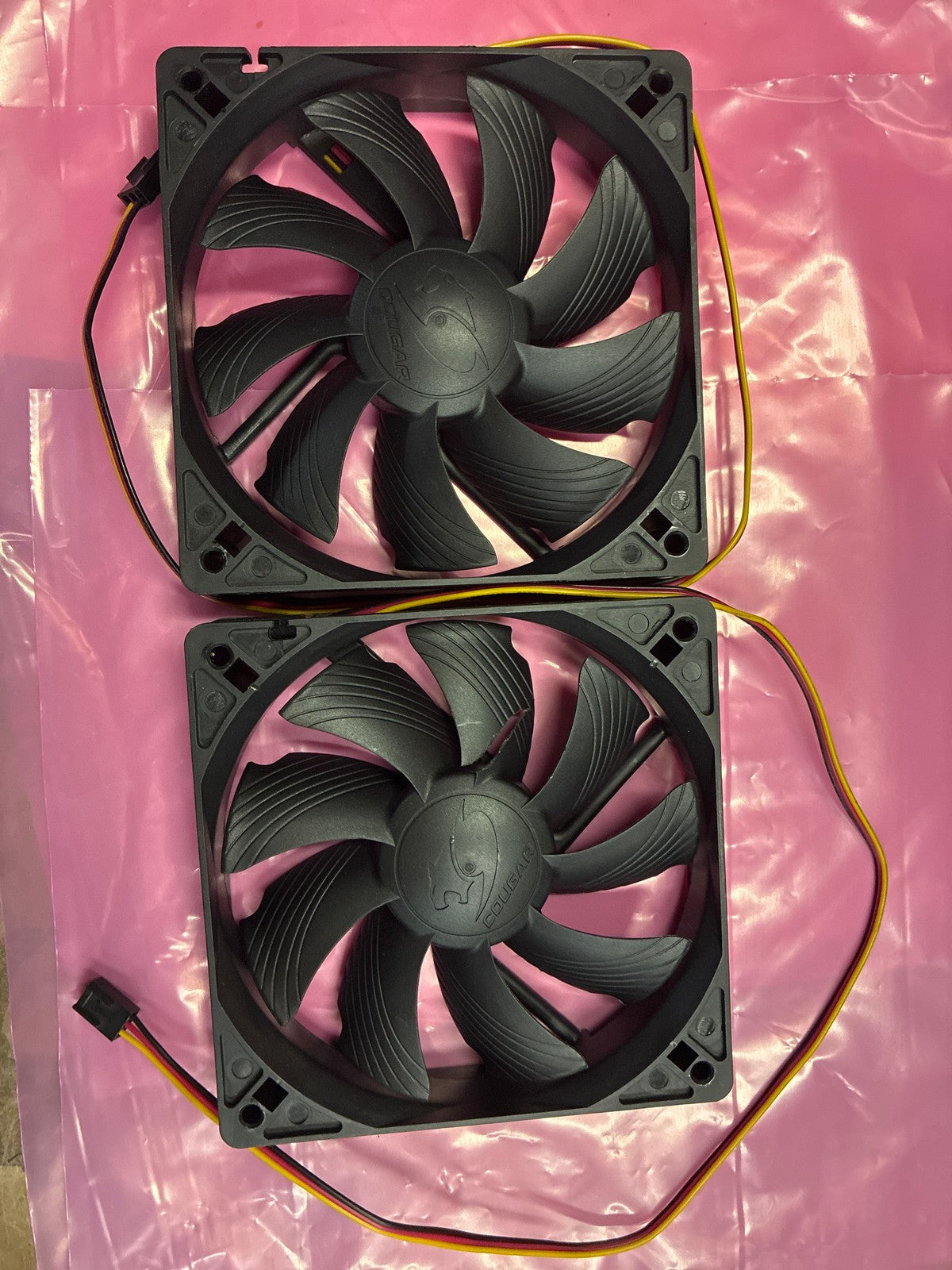 🔥 Cougar CF-D14HB 140mm Case Fan Black 3-Pin Pair of 2 PLA12025S12L-4
