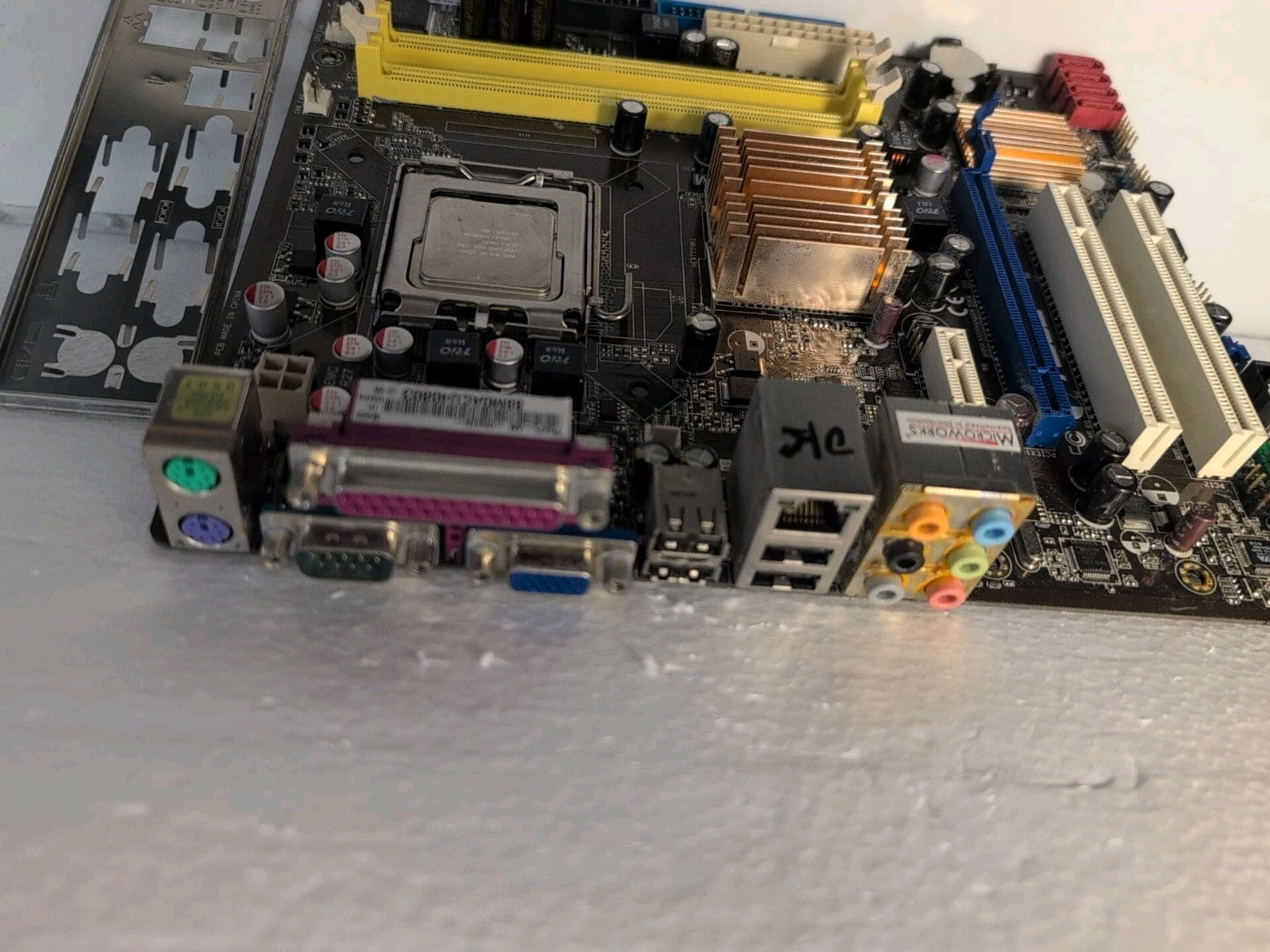 🔥 ASUS P5KPL-AM MOTHERBOARD LGA775 + CORE 2 DUO E2200 + I/O  PLATE -