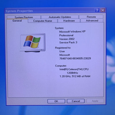 Dell Optiplex GX50 desktop 1.2GHZ 512MB 40GB Windows XP Pro SP3 Serial/parallel