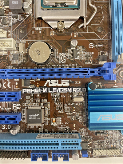 🔥ASUS P8H61M LE/CSM R2.0 LGA 1155 w cpu G2020 and shield +
