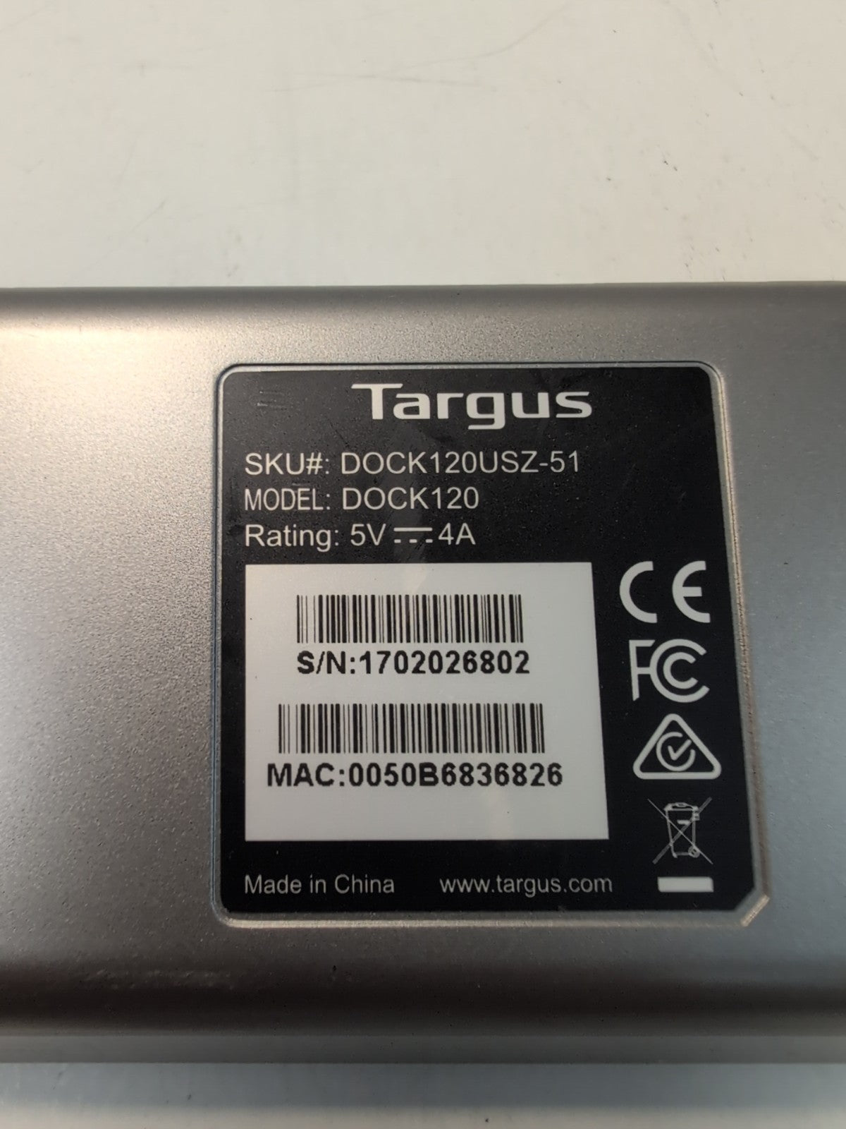 🔥 Targus Dock120 Universal Compact Docking Station (NO Adapter) -