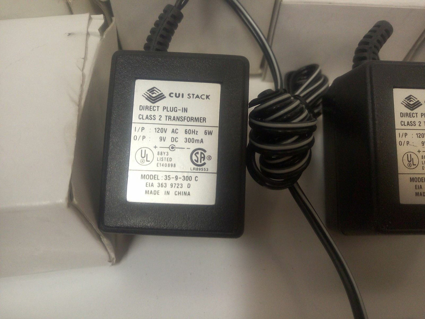 - LOT OF 8 CUI STACK  35-9-300C Class 2 Transformer AC Adaptor 300mA