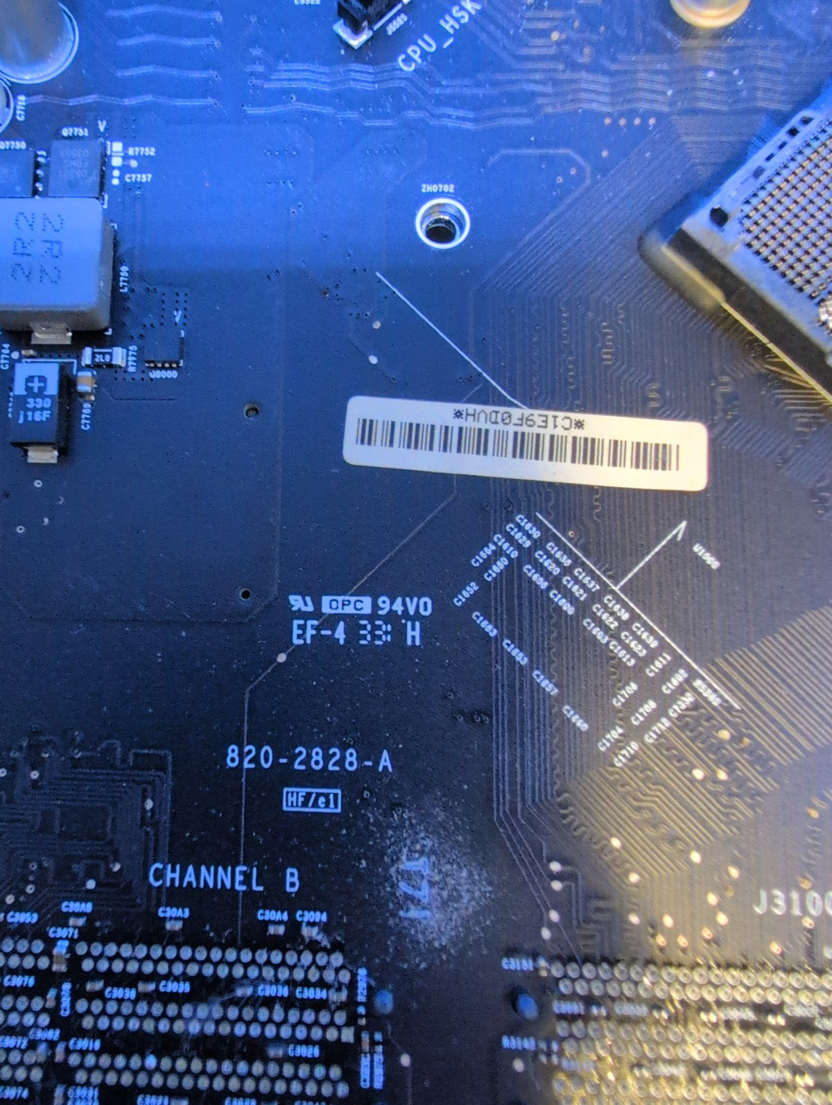 🎸 Apple iMac 27-inch Logic Board 820-2828-A LGA1155 CPU Socket K62