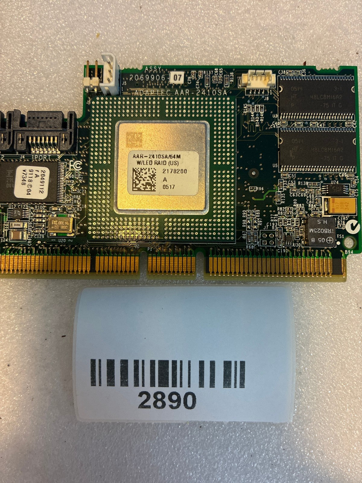 Lot of 2 🔥 Adaptec AAR-2410SA 4-Port SATA RAID Controller Card 64MB Cache PCI