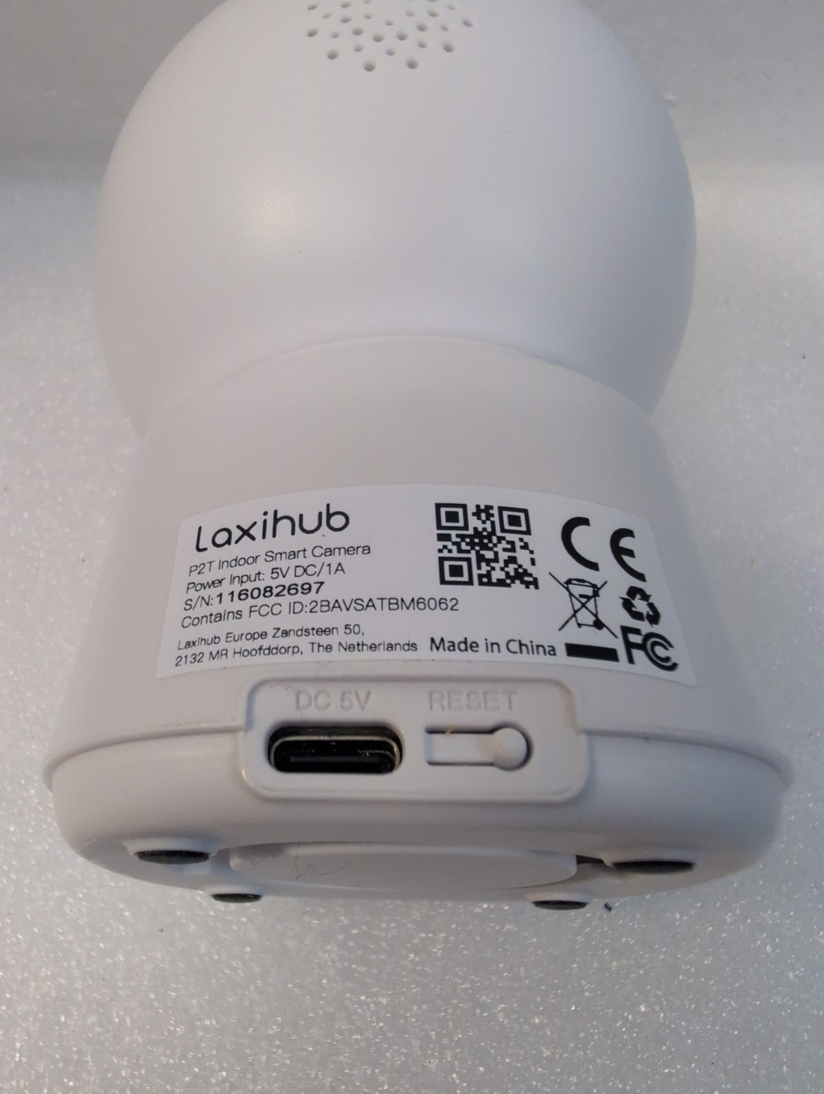 🎸 Laxihub P2T Indoor Smart Pan-Tilt WiFi Home Security Camera White USB-C
