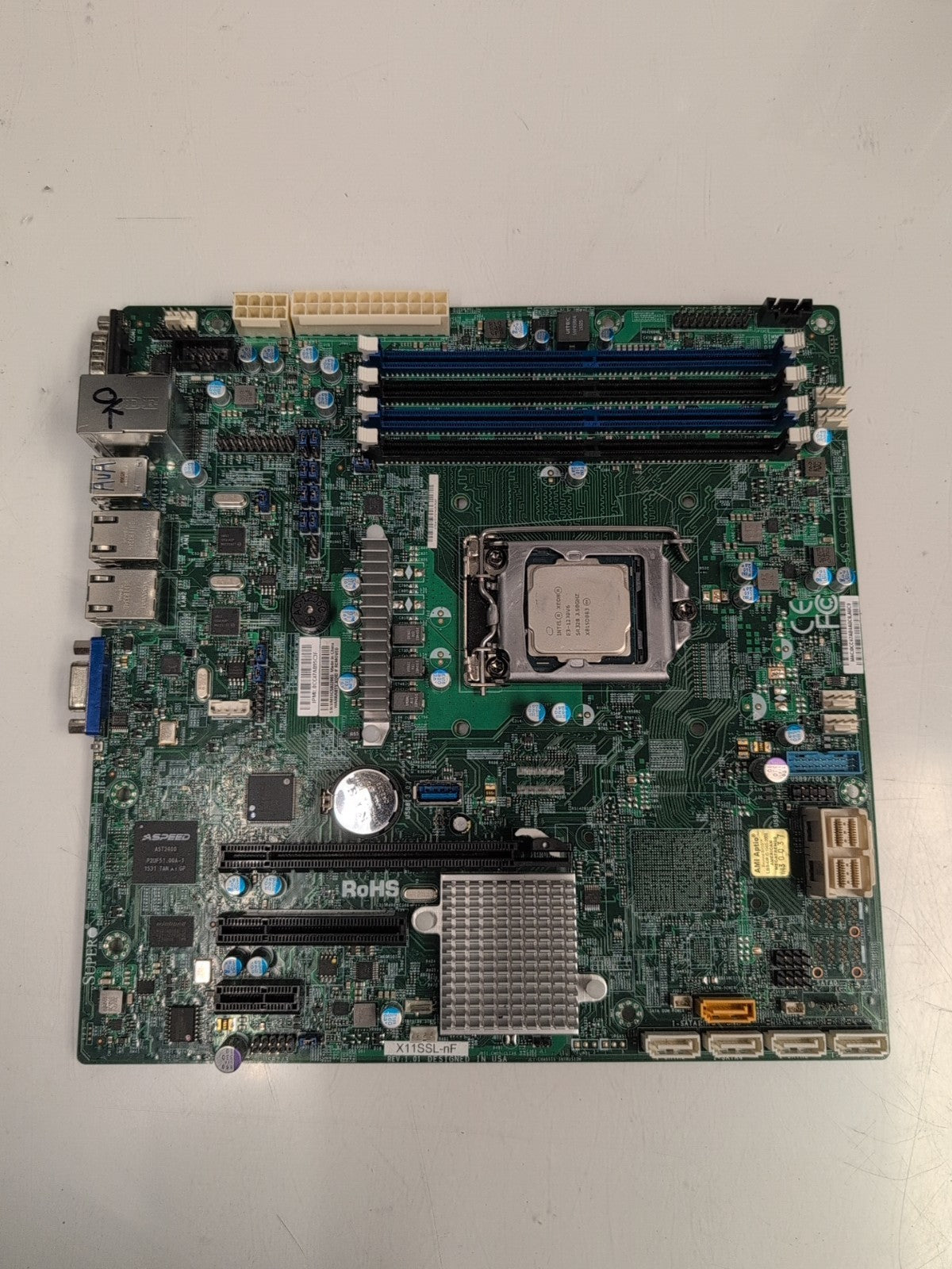 Supermicro X11SSL-nF Intel C232 LGA 1151 DDR4 Server Motherboard W/ E3-1230 V6 -