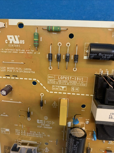 LG 65UM7300AUE POWER SUPPLY BOARD LGP65T-19U1