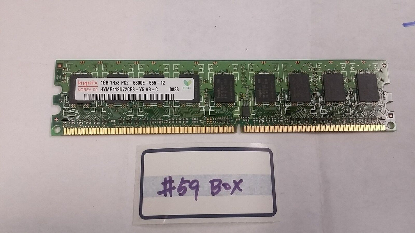 Hynix DDR2 1GB PC2-5300 ECC 667Mhz RAM Memory  HYMP112U72CP8-Y5 AB-C