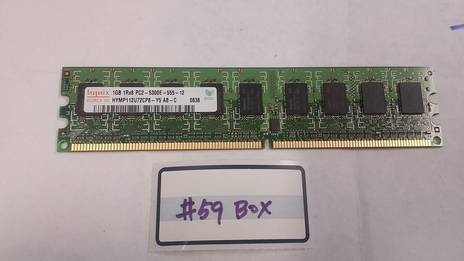 Hynix DDR2 1GB PC2-5300 ECC 667Mhz RAM Memory  HYMP112U72CP8-Y5 AB-C