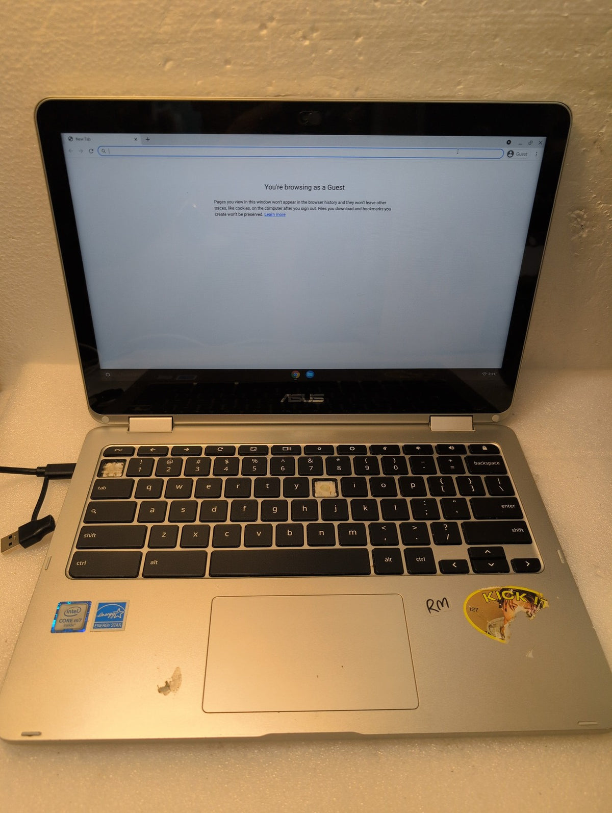 🎸 ASUS Chromebook Flip C302C 12.5" Intel Core m7-6Y75 /8GB RAM /NO AC (READ)
