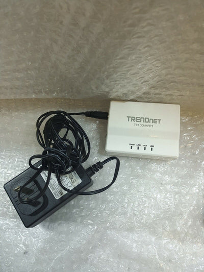 - TRENDNET TE100-MFP1/A ONE PORT USB PRINT Server with AC ADAPTER