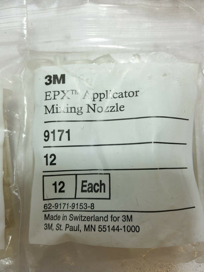 - (5 Bags) NEW 60x 3M  EPX Mixing Nozzle 9171 Square Gold, 5.3 mm