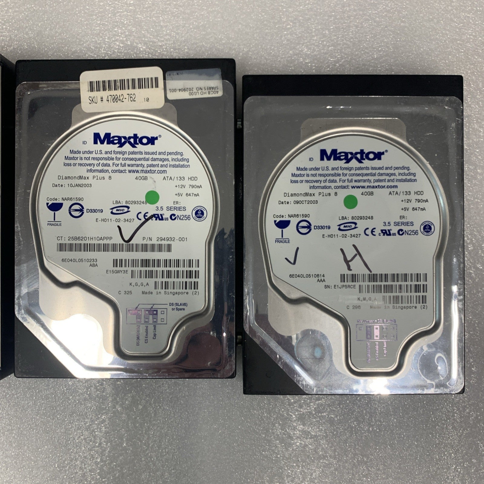 Lot of 4 Desktop IDE hard drives