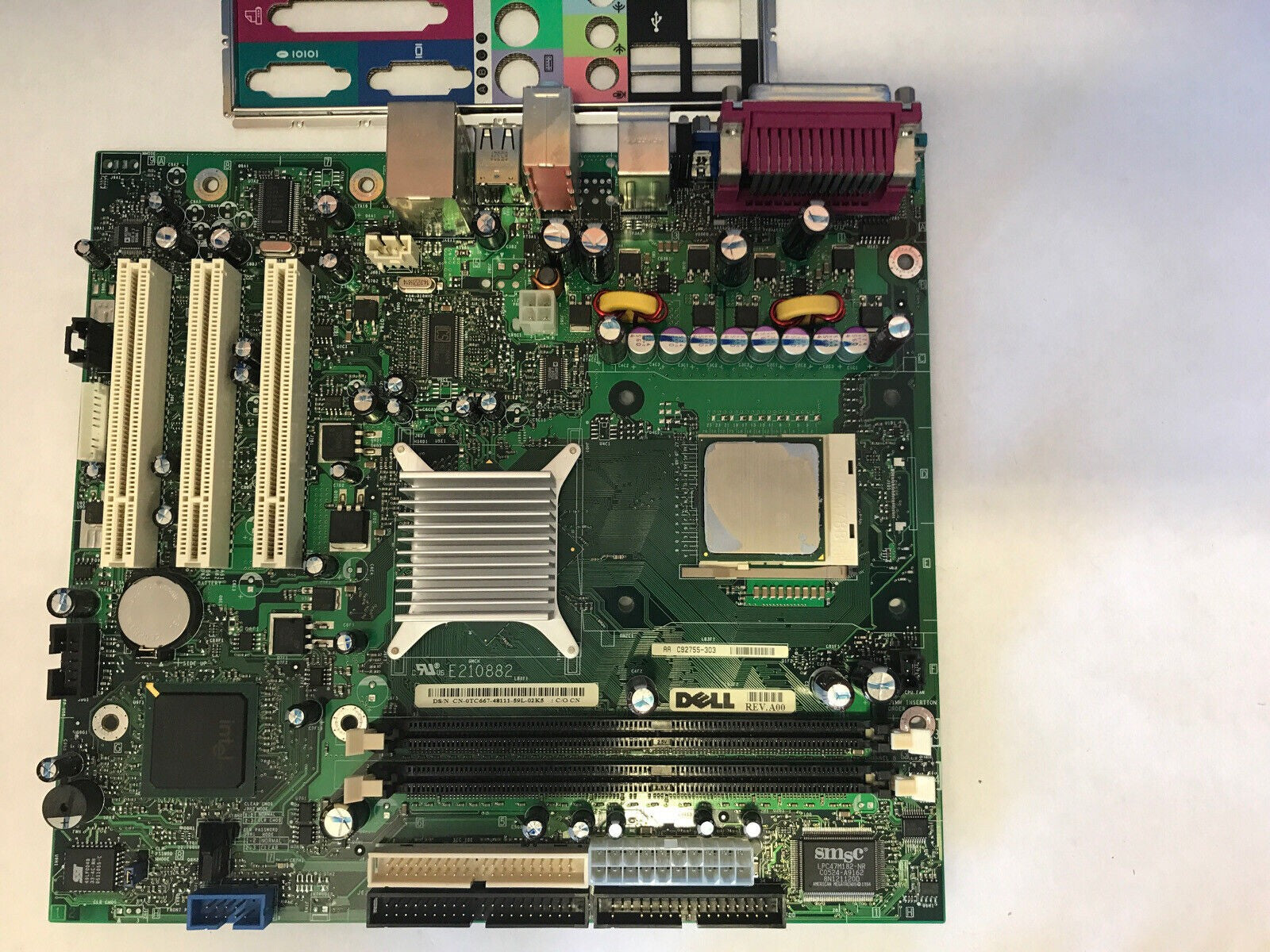 DELL Dimension 3000 TC667 PC Motherboard w/ P4 3GHz CPU & Backplate IO