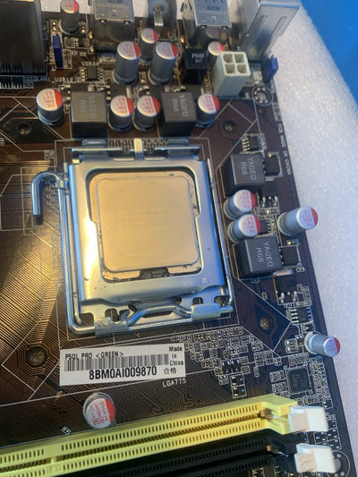 🔥 Asus P5Q Pro green LGA 775 ATX MOTHERBOARD w/ Q6600 CPU + I/O Shield
