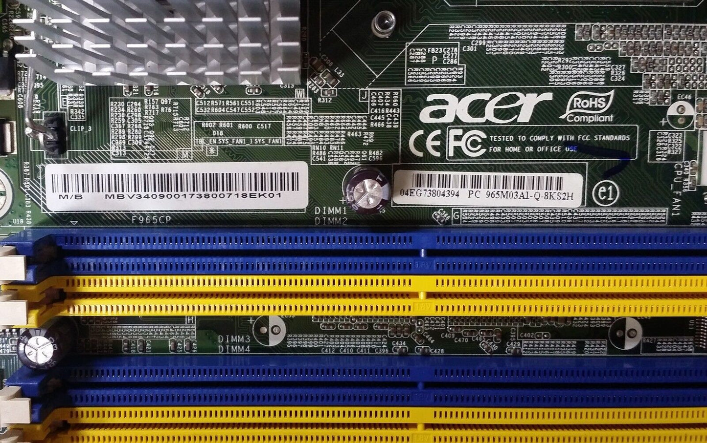 1x ACER MOTHERBOARD F965CP ACER 3900 5900 7900 965M03A1-Q-8KS2H