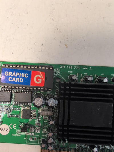 🔥 ATI 128 PRO 32MB VGA INTERFACE AGP GRAPHICS CARD -