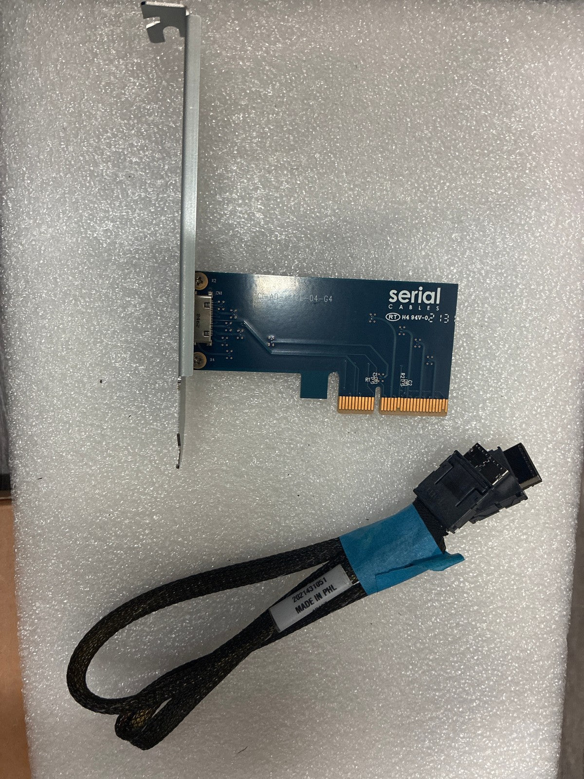 🔥 Serial Cables PCI-AD-x412E-04-G4 PCIe x4 Gen4 to SFF-8654 Host Adapter