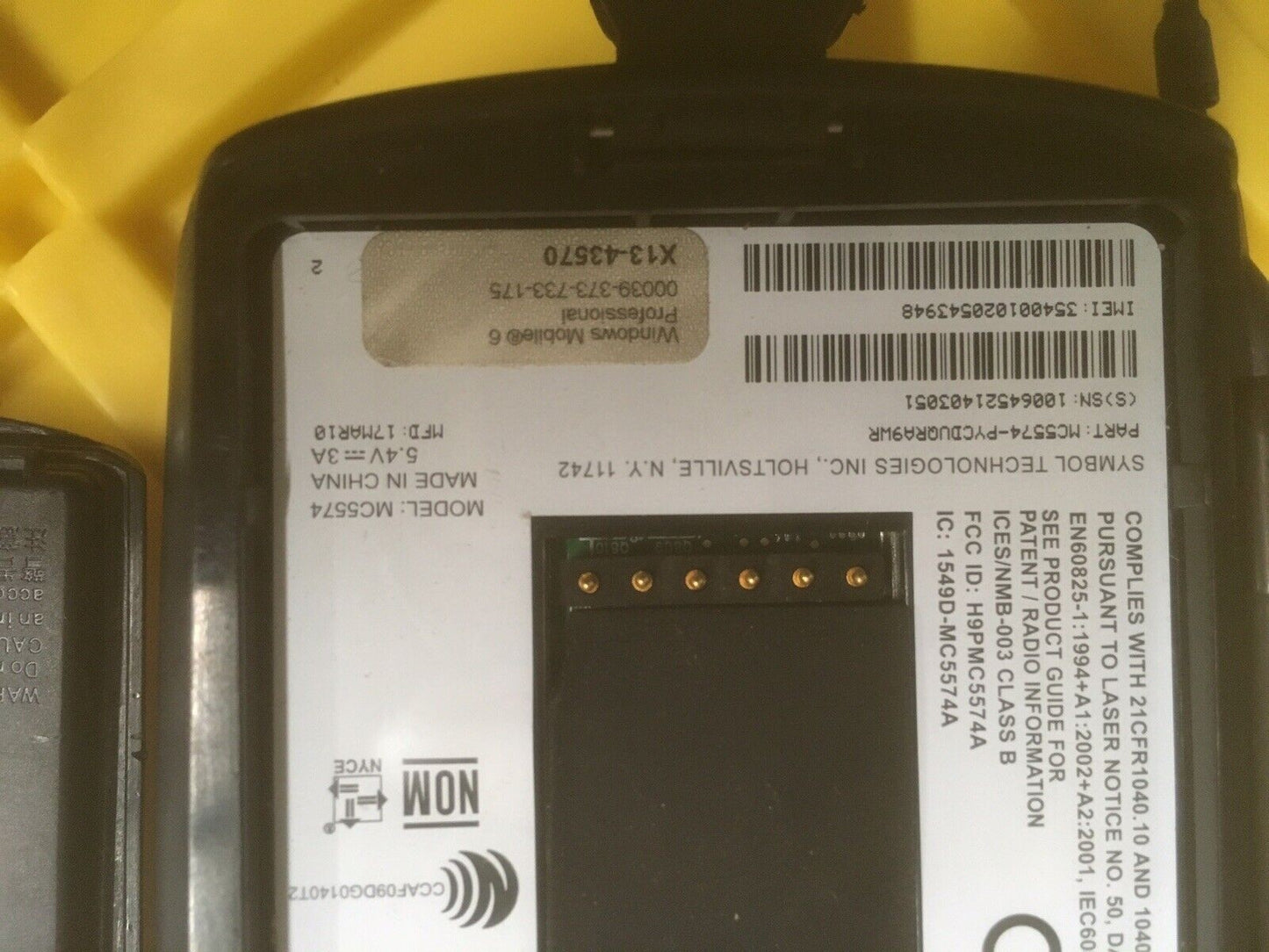 - Symbol Motorola MC5574-PYCDUQRA9WR MC55 Wireless Barcode Scanner w/Cradle&AC