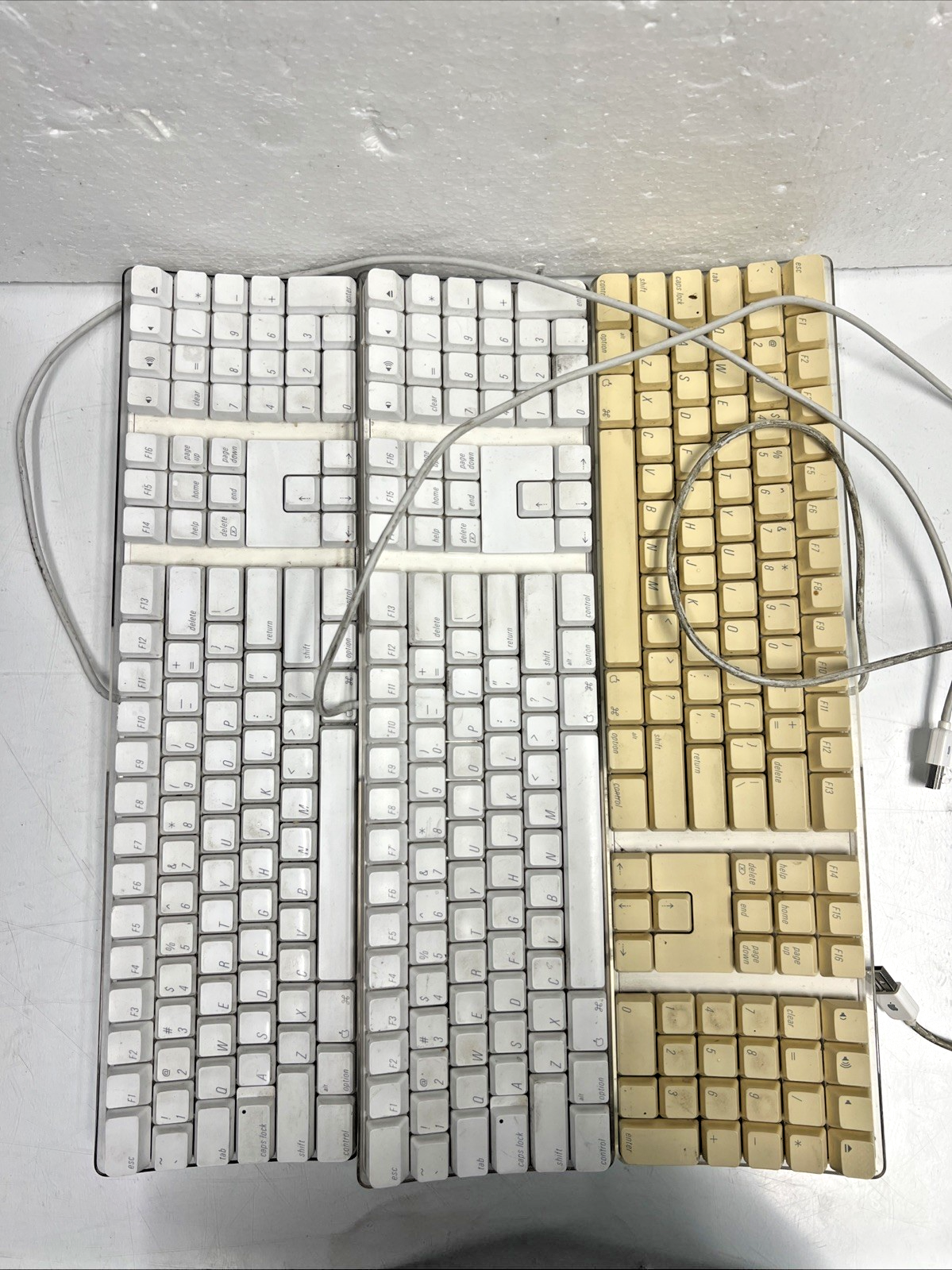 🔥 (Lot of 3) Apple Pro Keyboard A1048USB Wired Mac G4 G5 iMac TESTED #