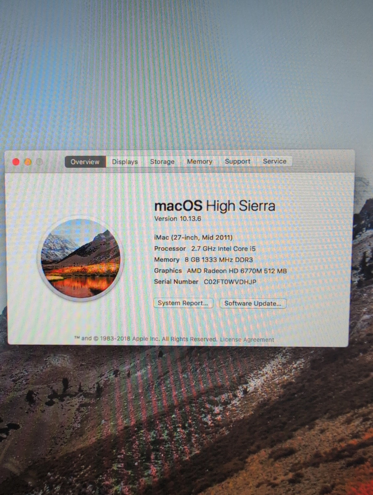 🎸 Apple iMac 27-inch A1312 Mid 2011 Intel Core i5 2.7GHz 8GB 480GB SSD