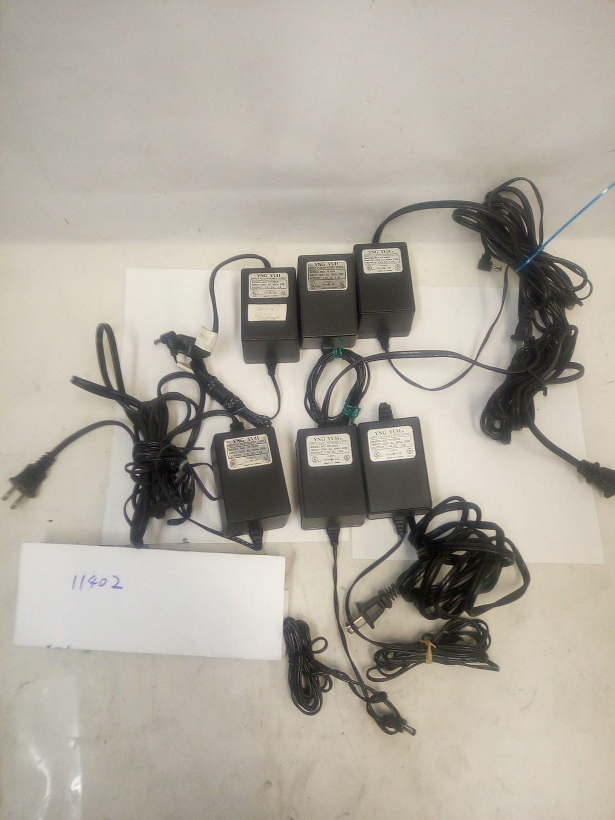 - LOT OF 6 AC/DC Adapter YNG YUH Model: YP-085A YP 085A  AC Adapter