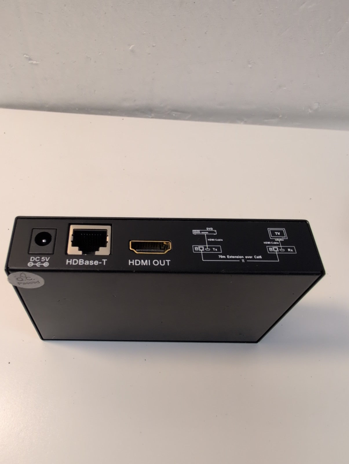 HDBaseT HDMI Extender Receiver Rx Unit over Cat5e Cat6 up to 70m Black -