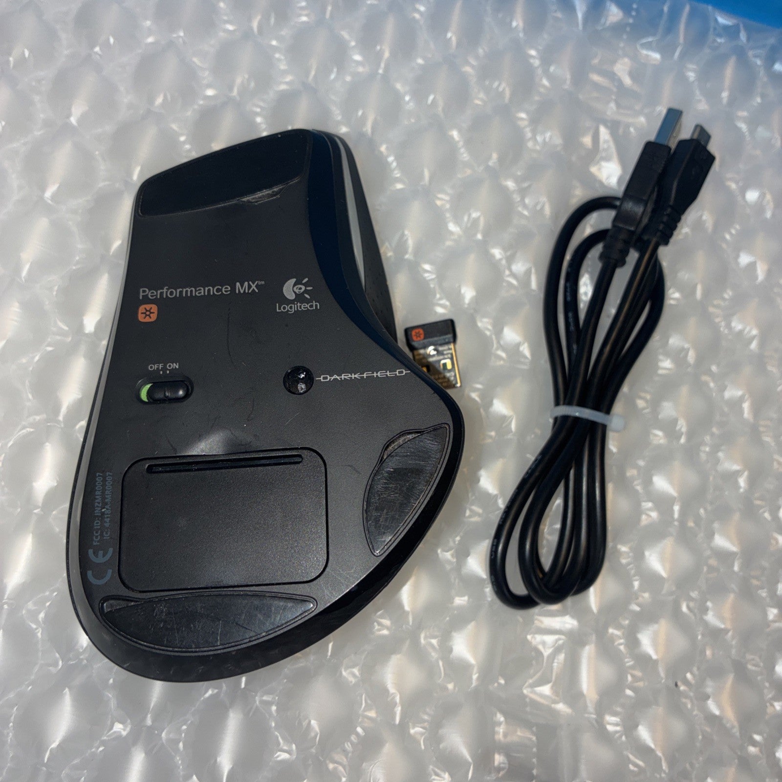 🔥 Logitech Performance MX Darkfield Black Wireless Mouse with Cable + Reciever