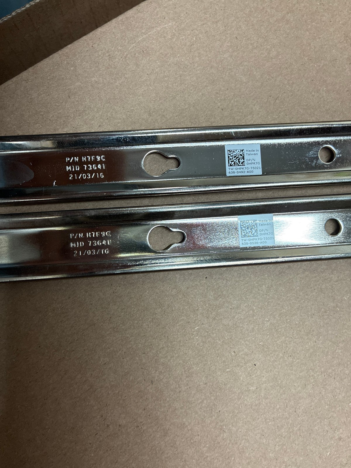 🔥 Dell Server Inner Rail Kit R7F9C 0HPK7G Type A9 Rack Mount Rails Pair