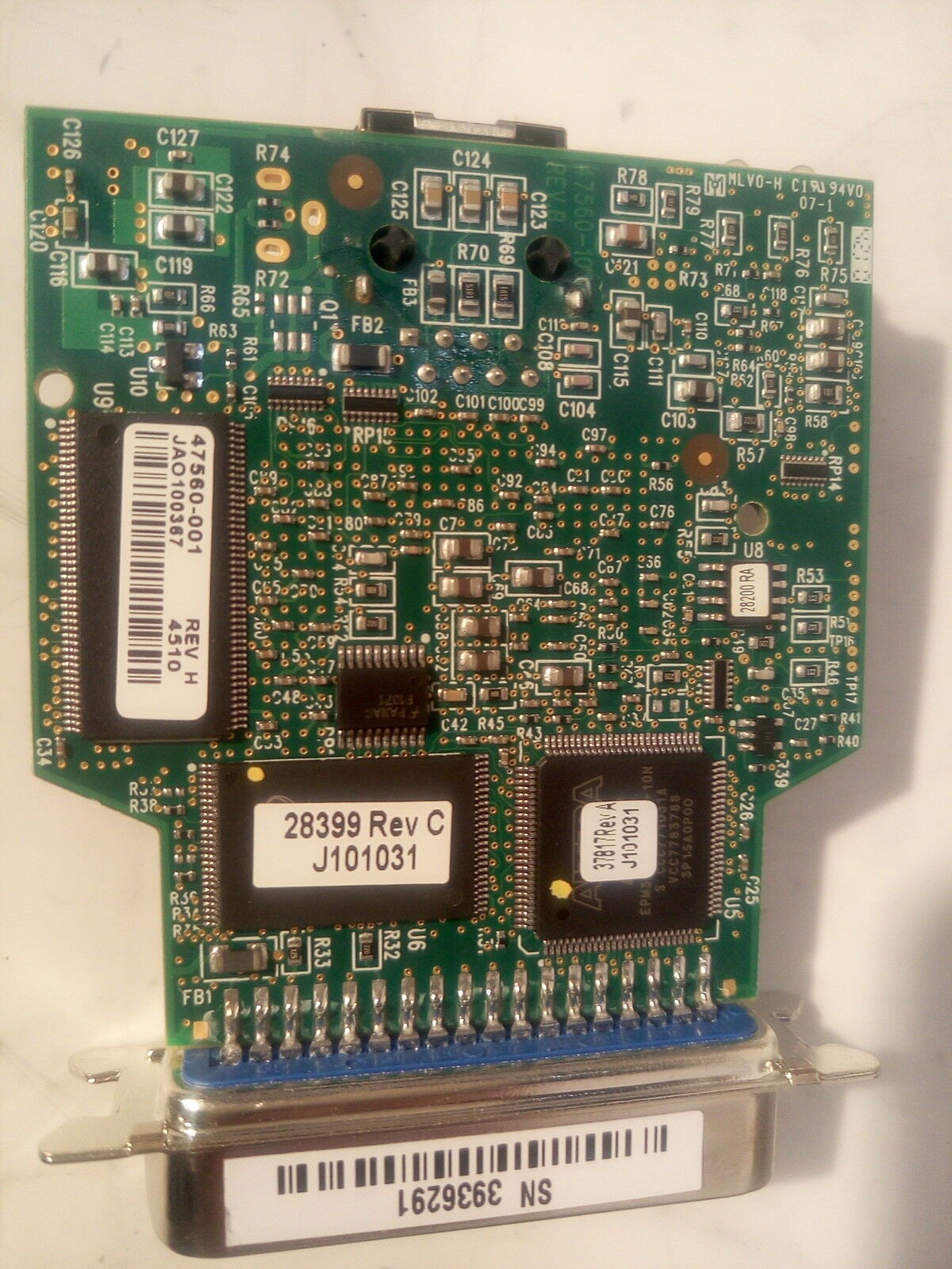 -  ZEBRA   47560-001  Rev H 28399   Ethernet Board Print Server Adapter Card