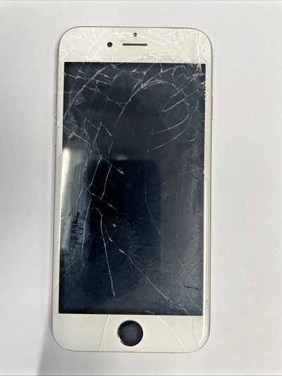 Apple iPhone 6 - 64GB A1549   Silver (Unlocked Cracked Screen)  +