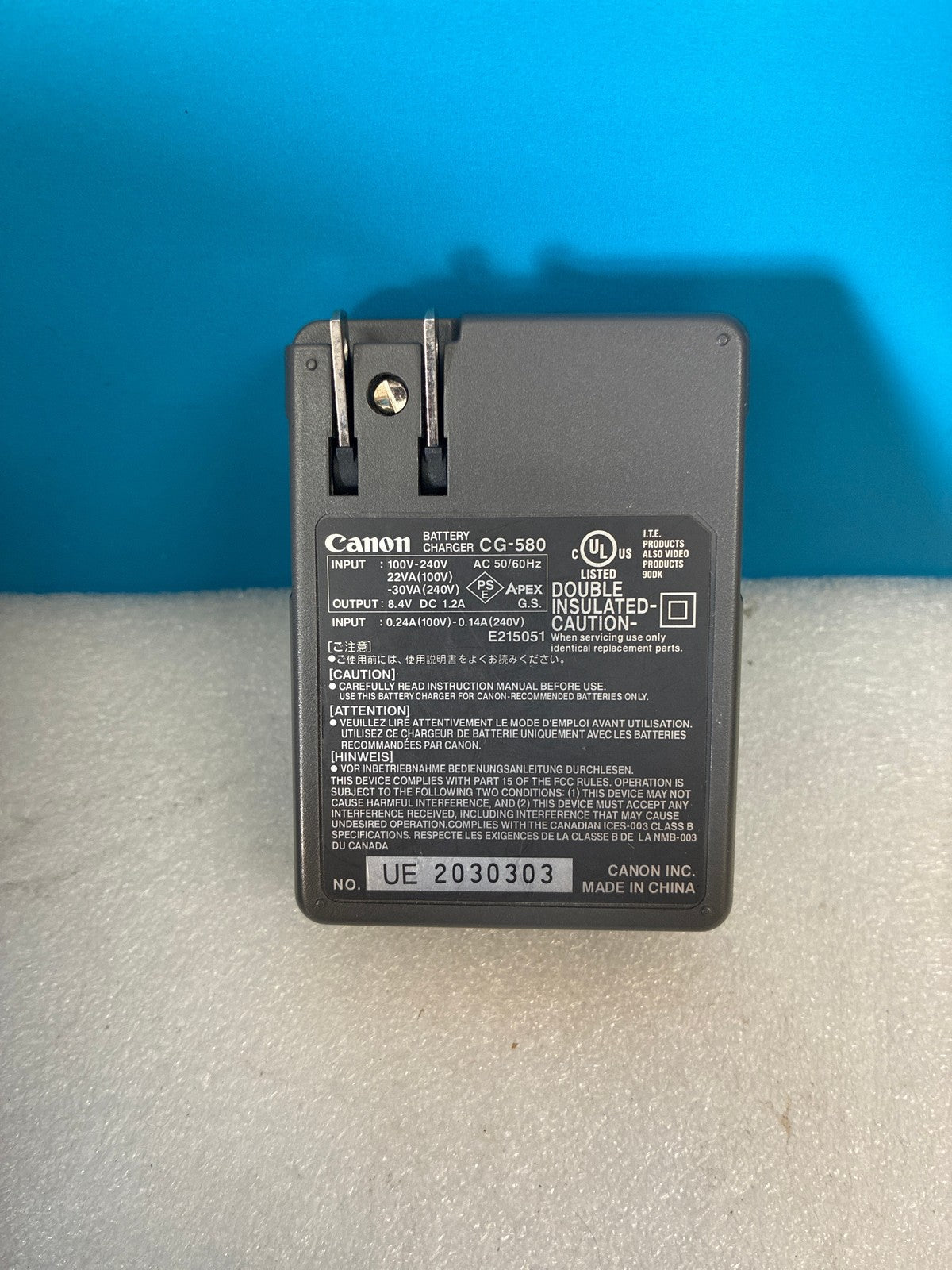 🔥 Canon CG-580 Battery Charger 8.4V 1.2A for Camcorder Camera Batteries