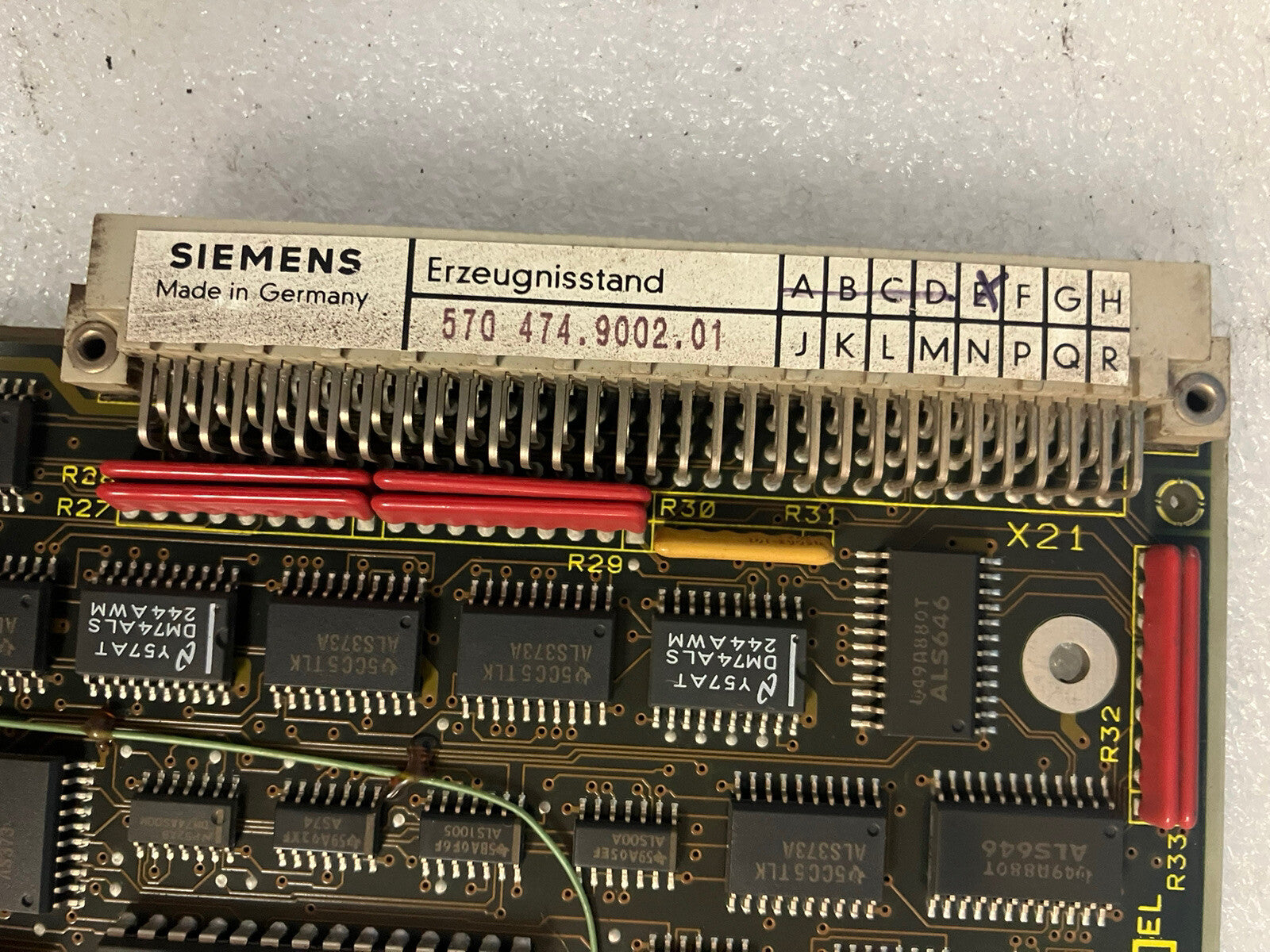 ~SIEMENS Erzeugnisstand 570 474 9002.01 Circuit Board w/ AMD Am386 DX DXL-25 CPU