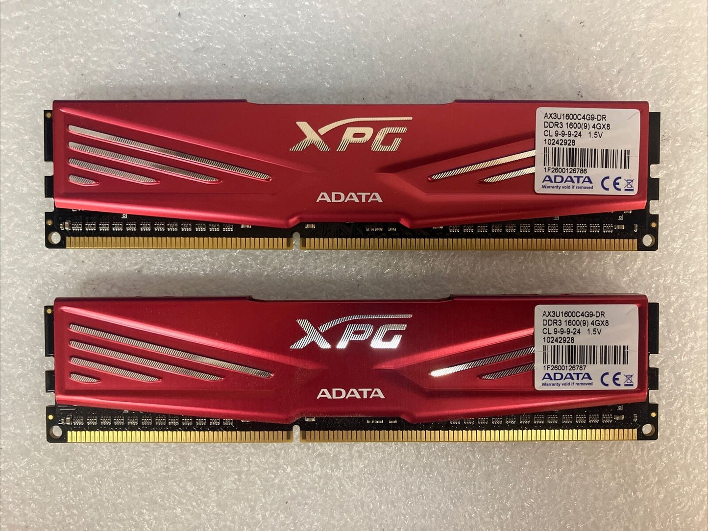 (2x 4GB) ADATA XPG AX3U1600C4G9-DR DDR3-1600 PC3-12800 Desktop DIMM Memory RAM ~