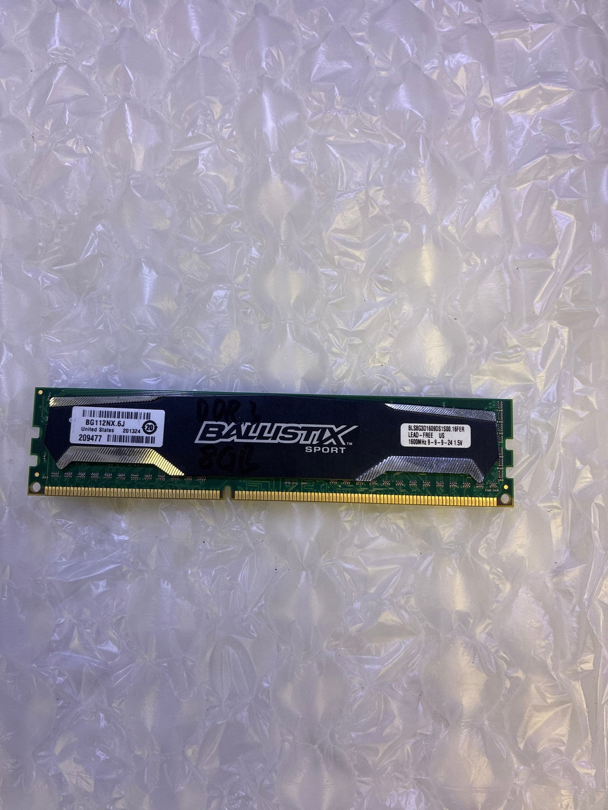 🔥 Crucial Ballistix Sport 8GB DDR3 1600MHz Desktop RAM BLS8G3D1609DS1S00