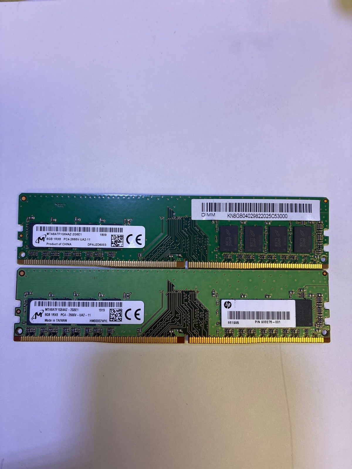 🔥 Micron 16GB (2x8GB) DDR4-2666 PC4-2666V DIMM Desktop RAM MTA8ATF1G64AZ-2G6E1