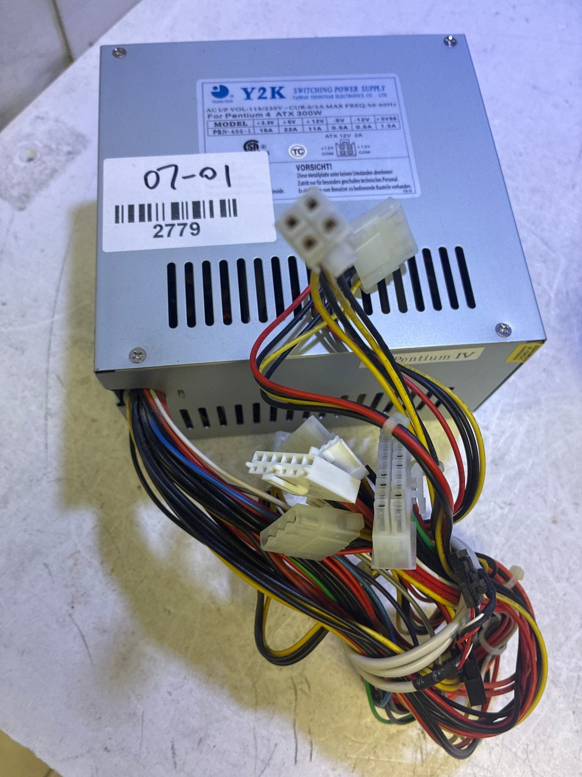 🔥 Y2K PSiV-400-1 ATX 300W Switching Power Supply for Pentium 4 Systems