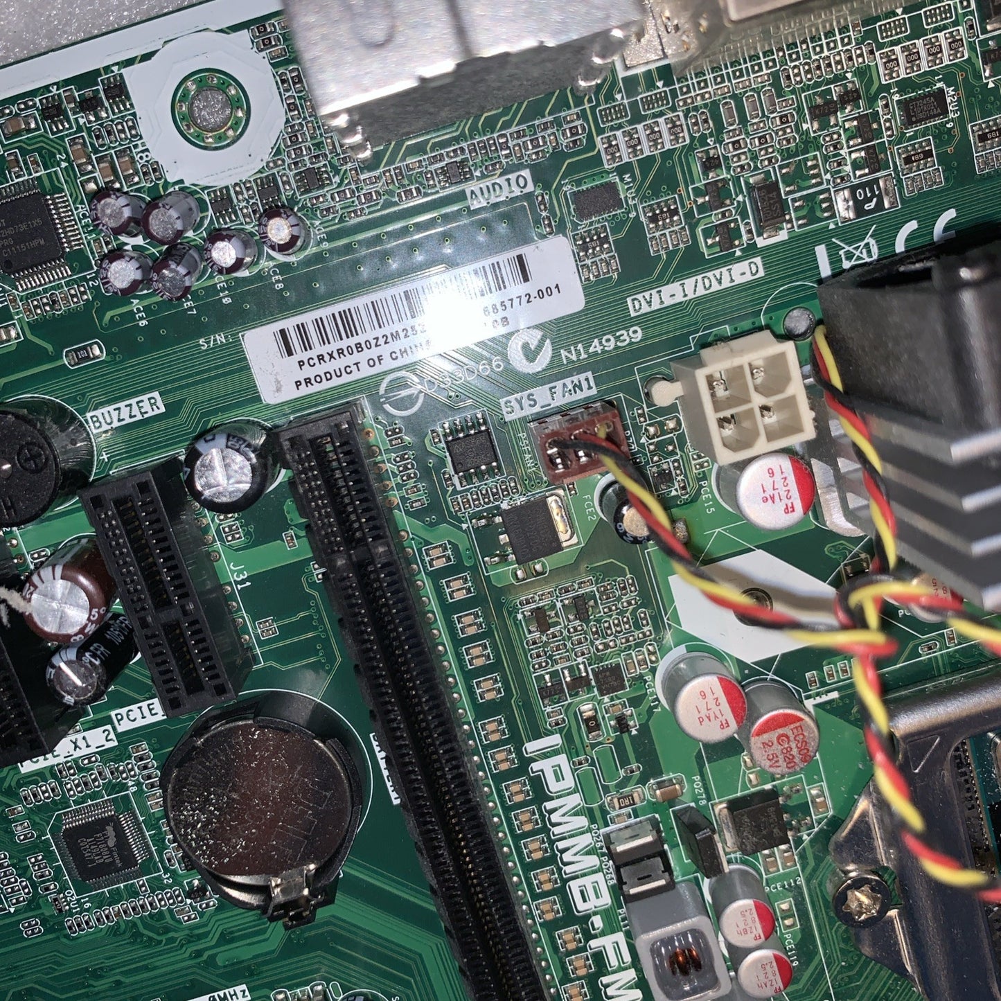 HP IPMMB-FM M-ATX 696400-002 LGA1155 Motherboard Intel H61 DDR3 w/ i7-3770K CPU