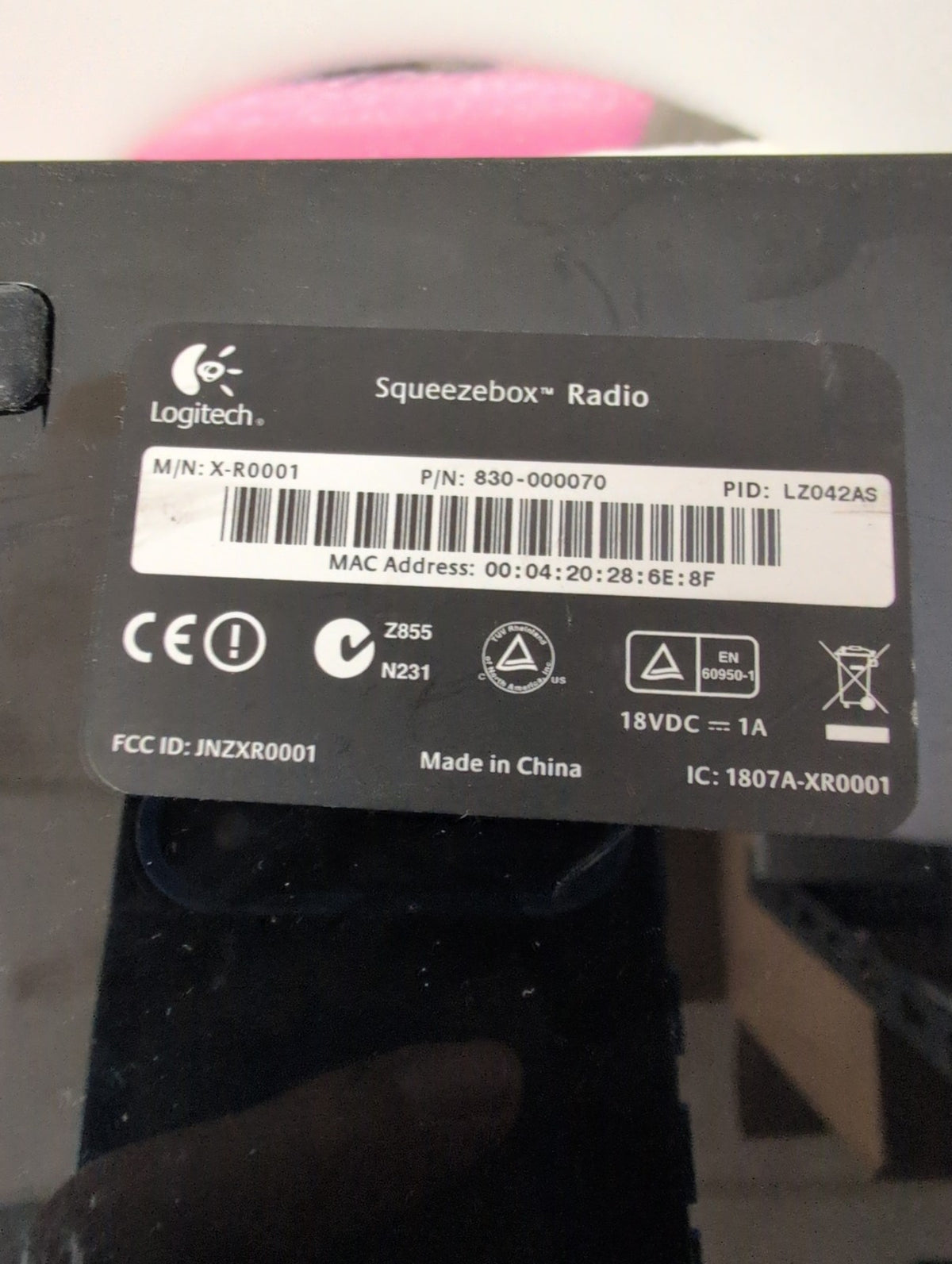 🎸 Logitech Squeezebox Radio X-R0001 Wi-Fi Internet Radio Color LCD Black