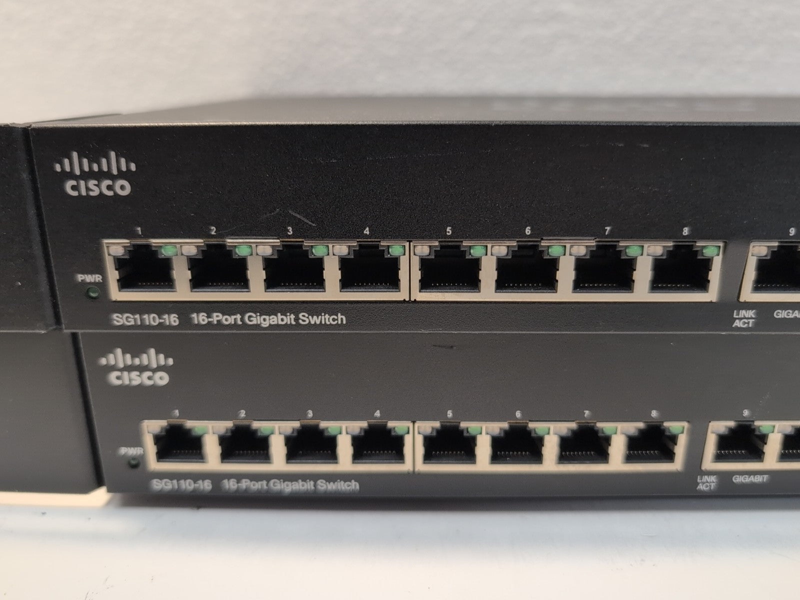 2x Cisco SG110-16 16-Port Gigabit Network Switches Tested  -