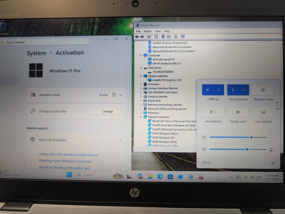 🎸 HP EliteBook 840 G3 14" Laptop i5-6300U 8GB RAM 128GB SSD Win11