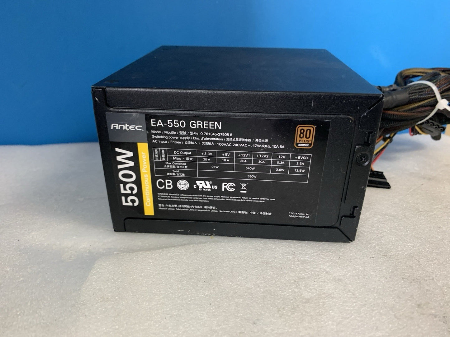 Antec EA-550 Green 550W ATX Power Supply 80+ Bronze Dual PCI-E 6+2 Pin