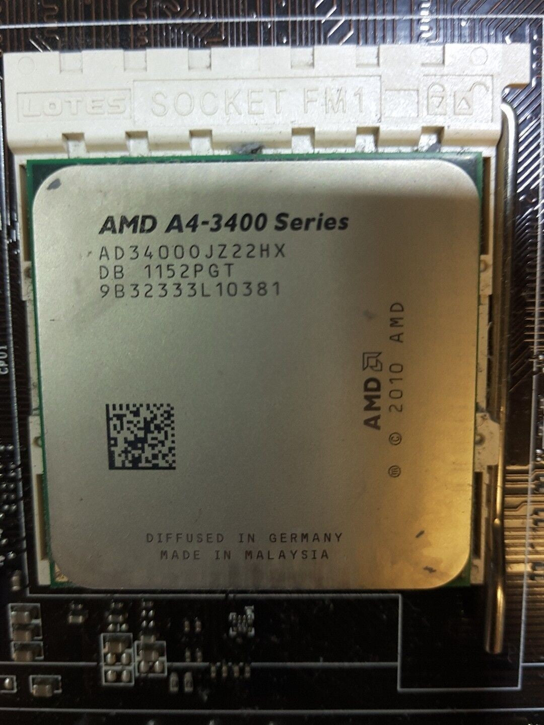 - MSI Microstar A55M-P33 MS-7786 Socket FM1 Motherboard with AMD A4-3400 CPU @@@